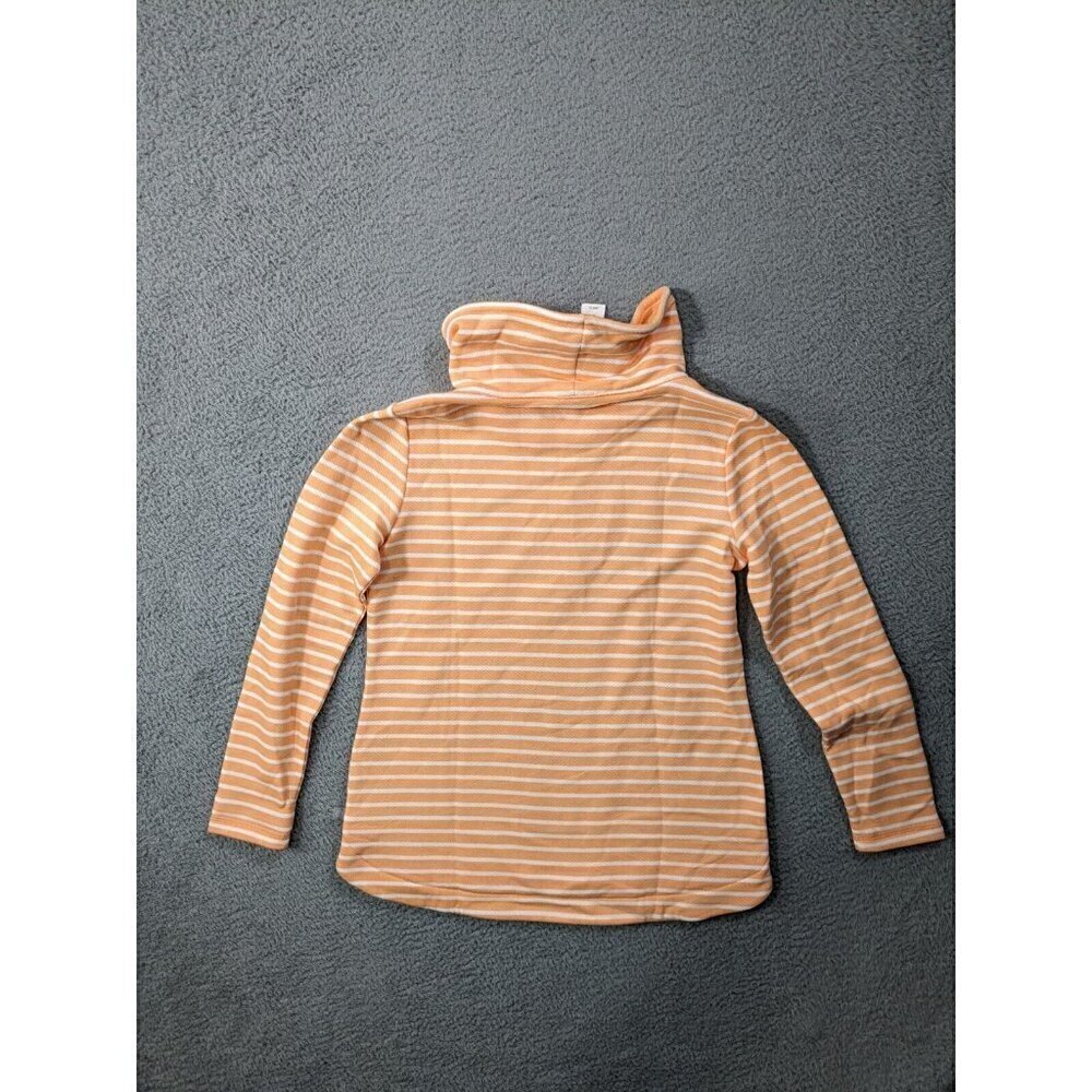 T by Talbots Pullover Womens Small Petite PS Funnel Neck Delightful Stripe - Picture 2 of 11